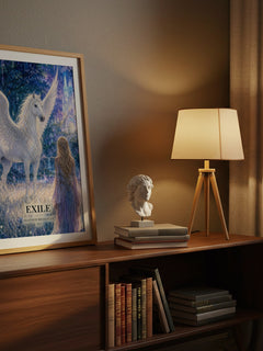 Exile watercolour print on bookshelf – Shannon Messenger fan gift