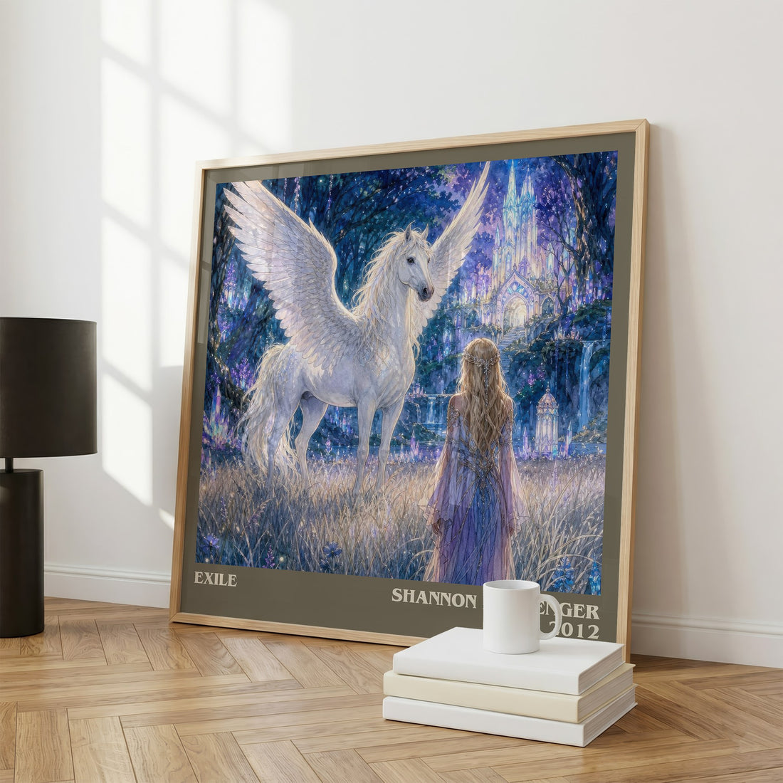 Exile literary print framed by window – literary home decor
