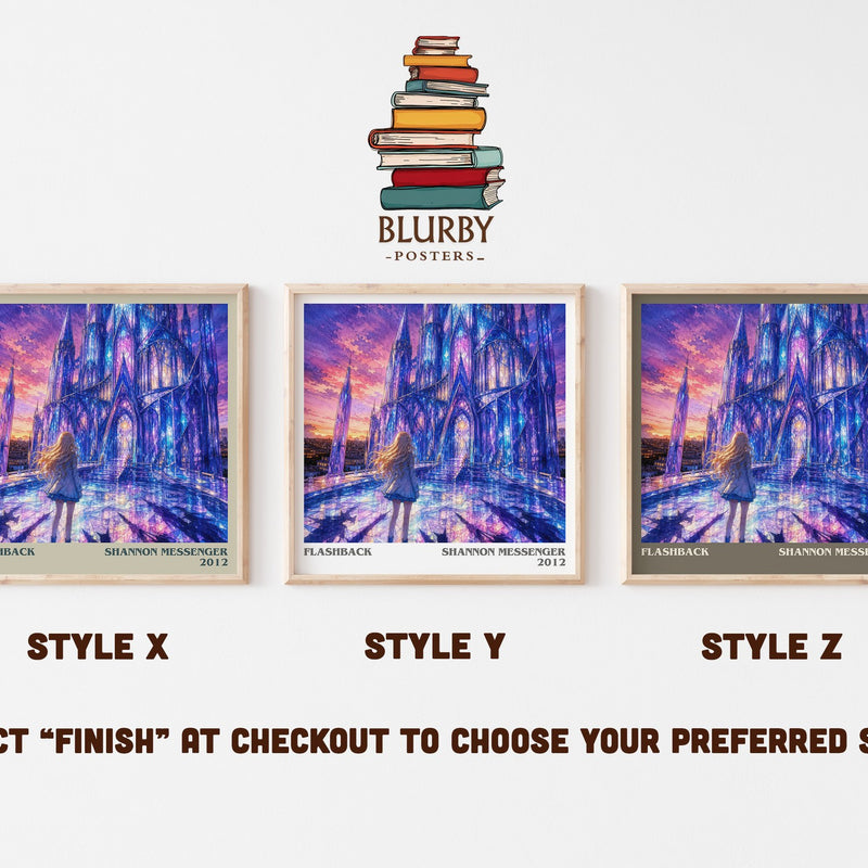 Flashback literary print in frame leaning in hallway – fantasy wall art