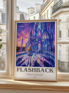 Flashback book cover poster colour and style options – Shannon Messenger book art