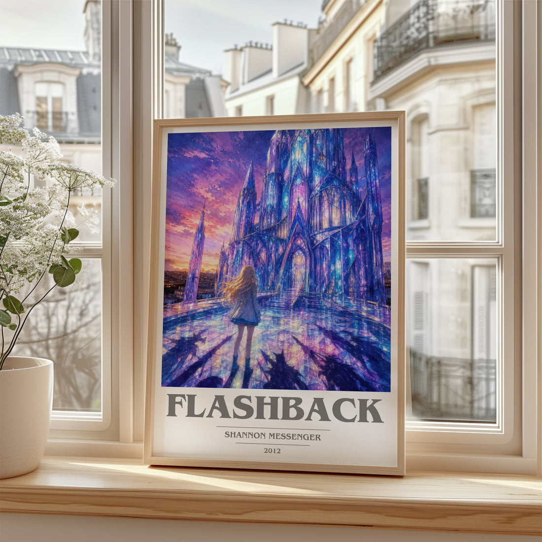 Flashback book cover poster colour and style options – Shannon Messenger book art