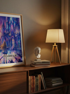 Flashback watercolour print on bookshelf – Shannon Messenger fan gift