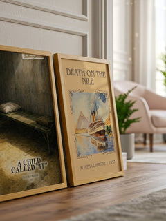 A child called "it" watercolour print framed by window – literary home decor