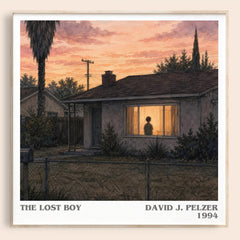 The lost boy literary book poster by David J. Pelzer – framed literary art print