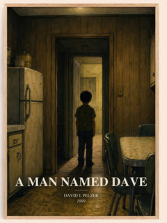 A man named Dave watercolour book poster by David J. Pelzer – framed literary art print