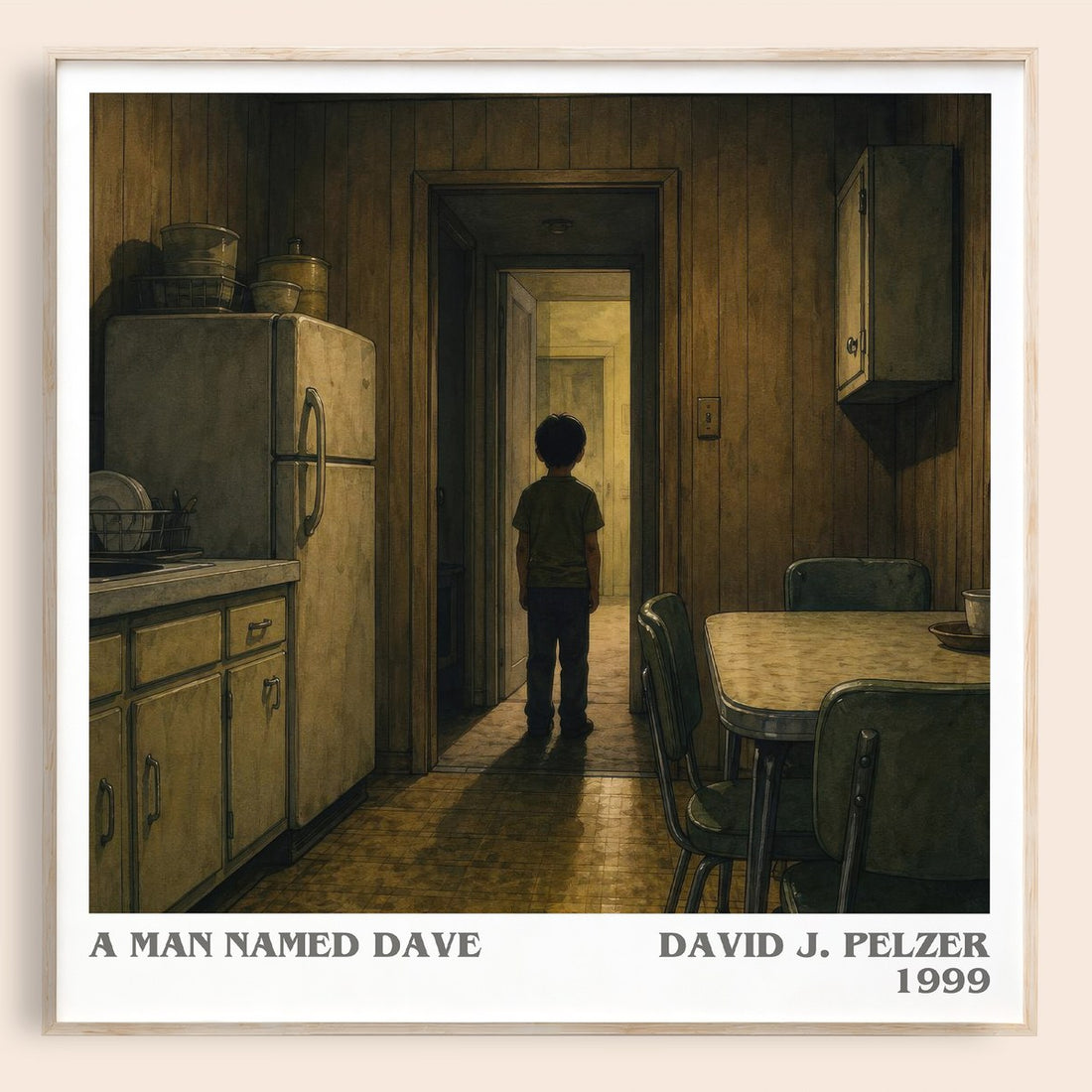 A man named Dave literary book poster by David J. Pelzer – framed literary art print