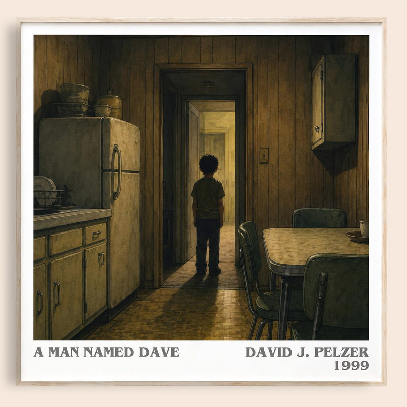 A man named Dave literary book poster by David J. Pelzer – framed literary art print
