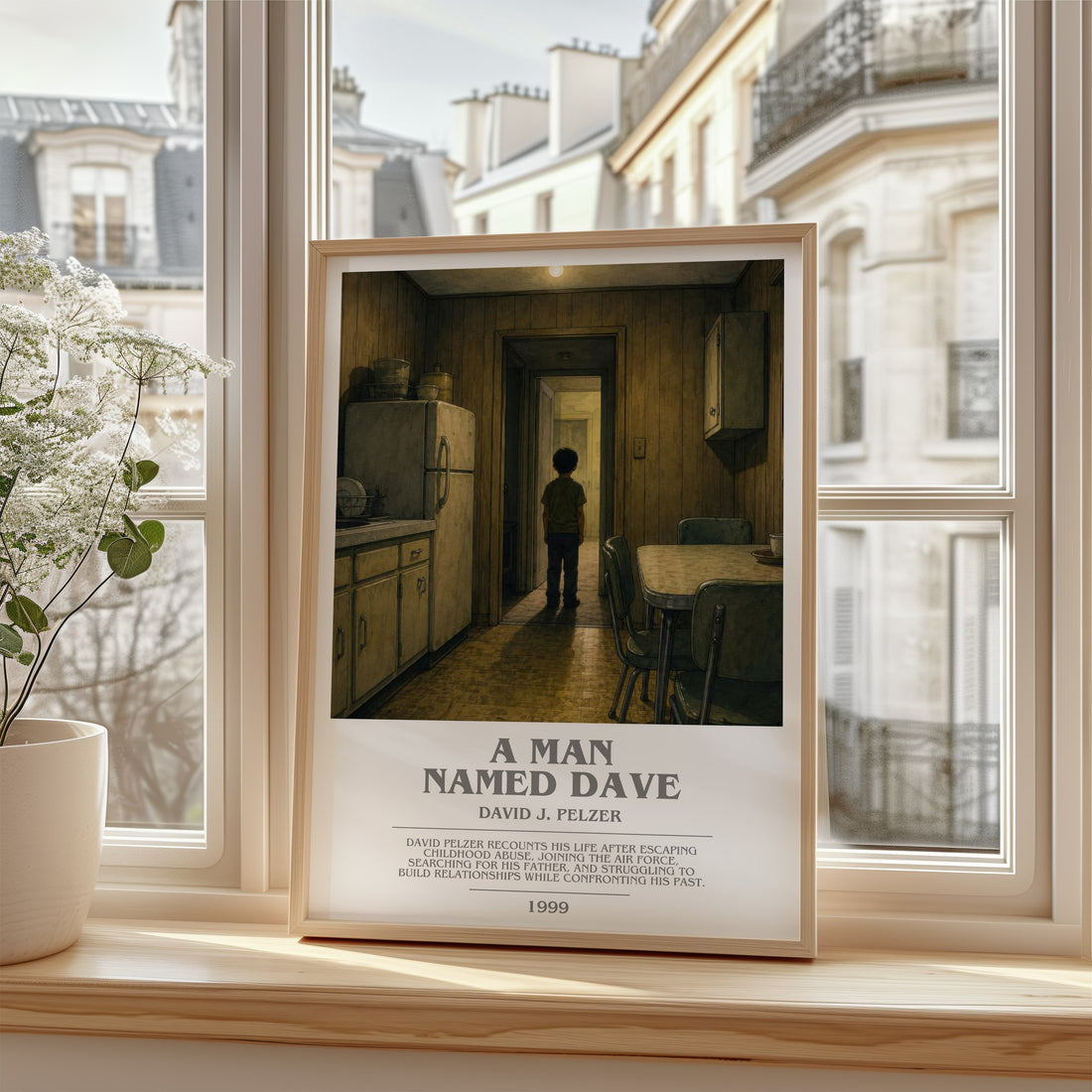 A man named Dave bookish poster colour and style options – David J. Pelzer book art