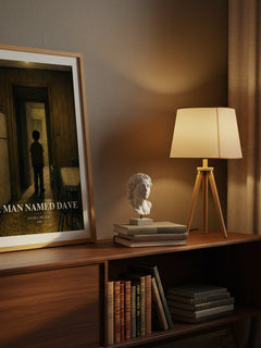 A man named Dave watercolour print on bookshelf – David J. Pelzer fan gift