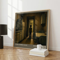 A man named Dave literary print framed by window – literary home decor