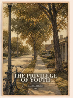 The Privilege of Youth watercolour book poster by David J. Pelzer – framed literary art print