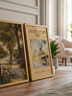 The Privilege of Youth watercolour print framed by window – literary home decor