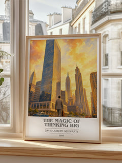 The Magic of Thinking Big book cover poster colour and style options – David Joseph Schwartz book art