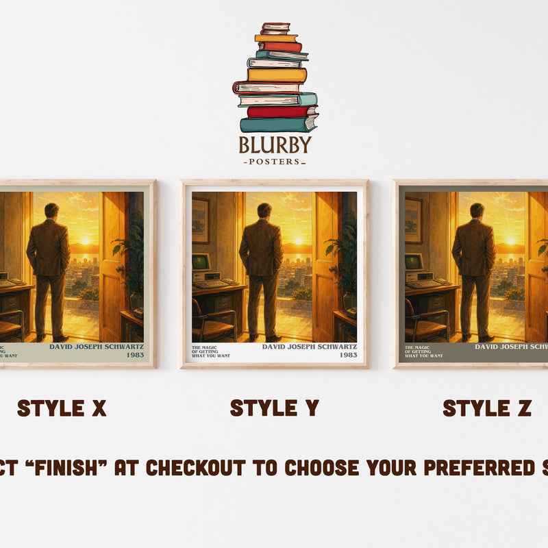 The Magic of Getting What You Want literary print in frame leaning in hallway – non fiction wall art
