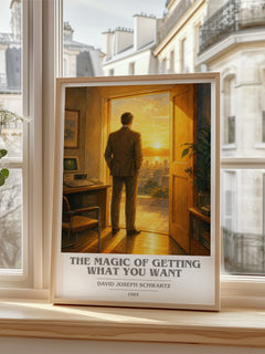 The Magic of Getting What You Want book cover poster colour and style options – David Joseph Schwartz book art
