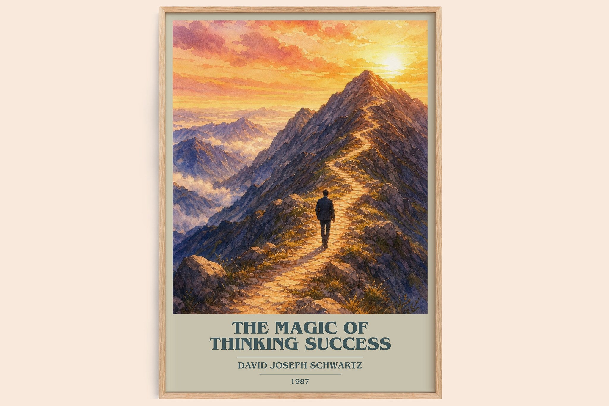 Magic of Thinking Success Book Cover Poster by David Joseph Schwartz