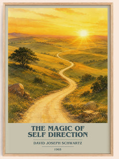 The Magic of Self Direction book cover book poster by David Joseph Schwartz – framed literary art print
