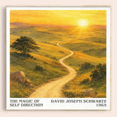 The Magic of Self Direction literary book poster by David Joseph Schwartz – framed literary art print