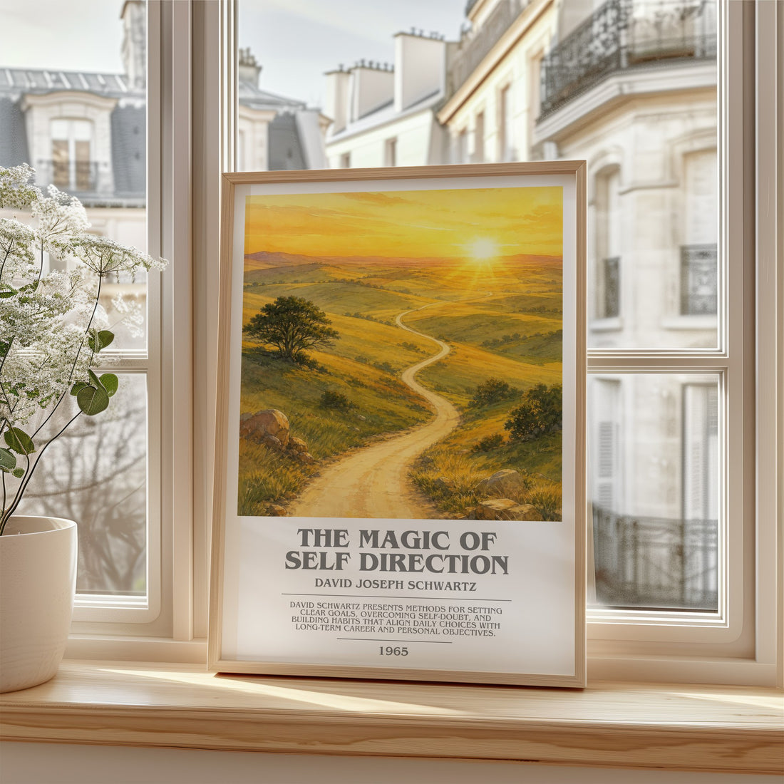 The Magic of Self Direction bookish poster colour and style options – David Joseph Schwartz book art