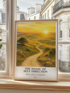 The Magic of Self Direction book cover poster colour and style options – David Joseph Schwartz book art