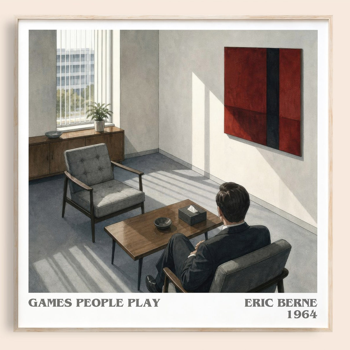 Games People Play literary book poster by Eric Berne – framed literary art print