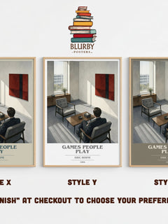Games People Play book cover print in frame leaning in hallway – non fiction wall art