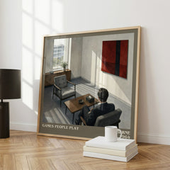 Games People Play literary print framed by window – literary home decor