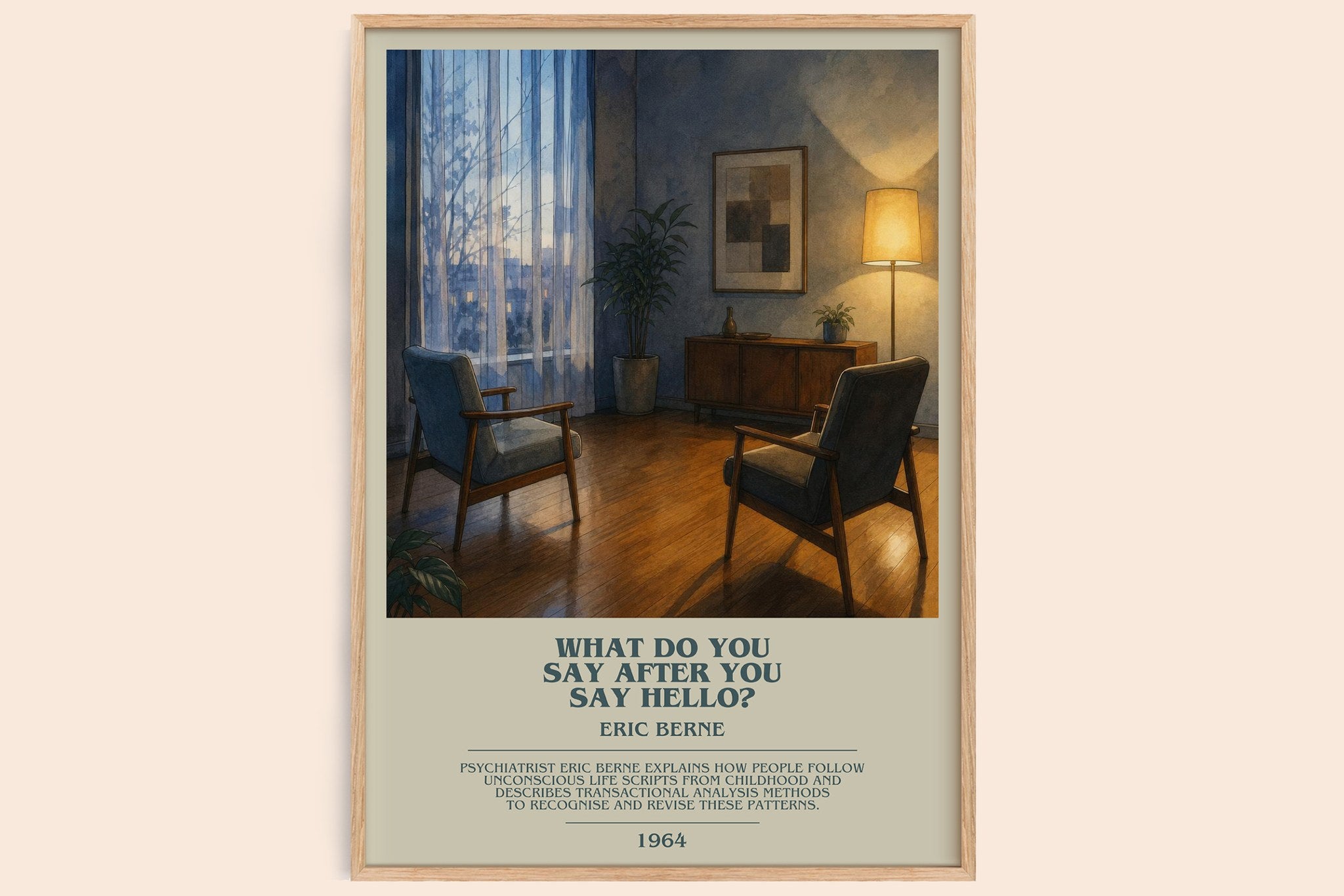 What do you say after you say hello? Bookish Wall Art by Eric Berne