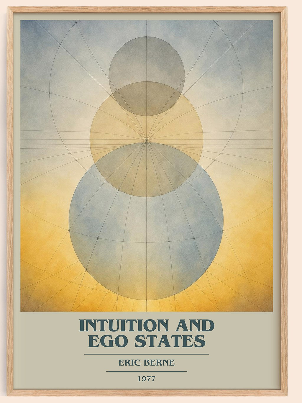 Intuition and ego states book cover book poster by Eric Berne – framed literary art print