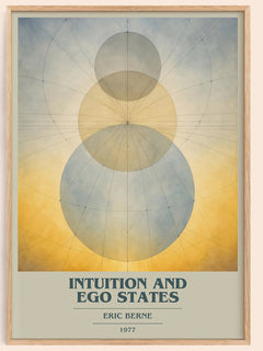Intuition and ego states book cover book poster by Eric Berne – framed literary art print