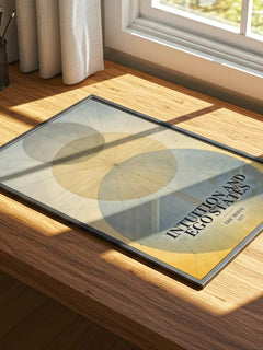 Intuition and ego states watercolour book poster framed on wall – non fiction wall art