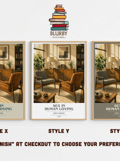 Sex in human loving book cover print in frame leaning in hallway – non fiction wall art