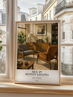 Sex in human loving book cover poster colour and style options – Eric Berne book art
