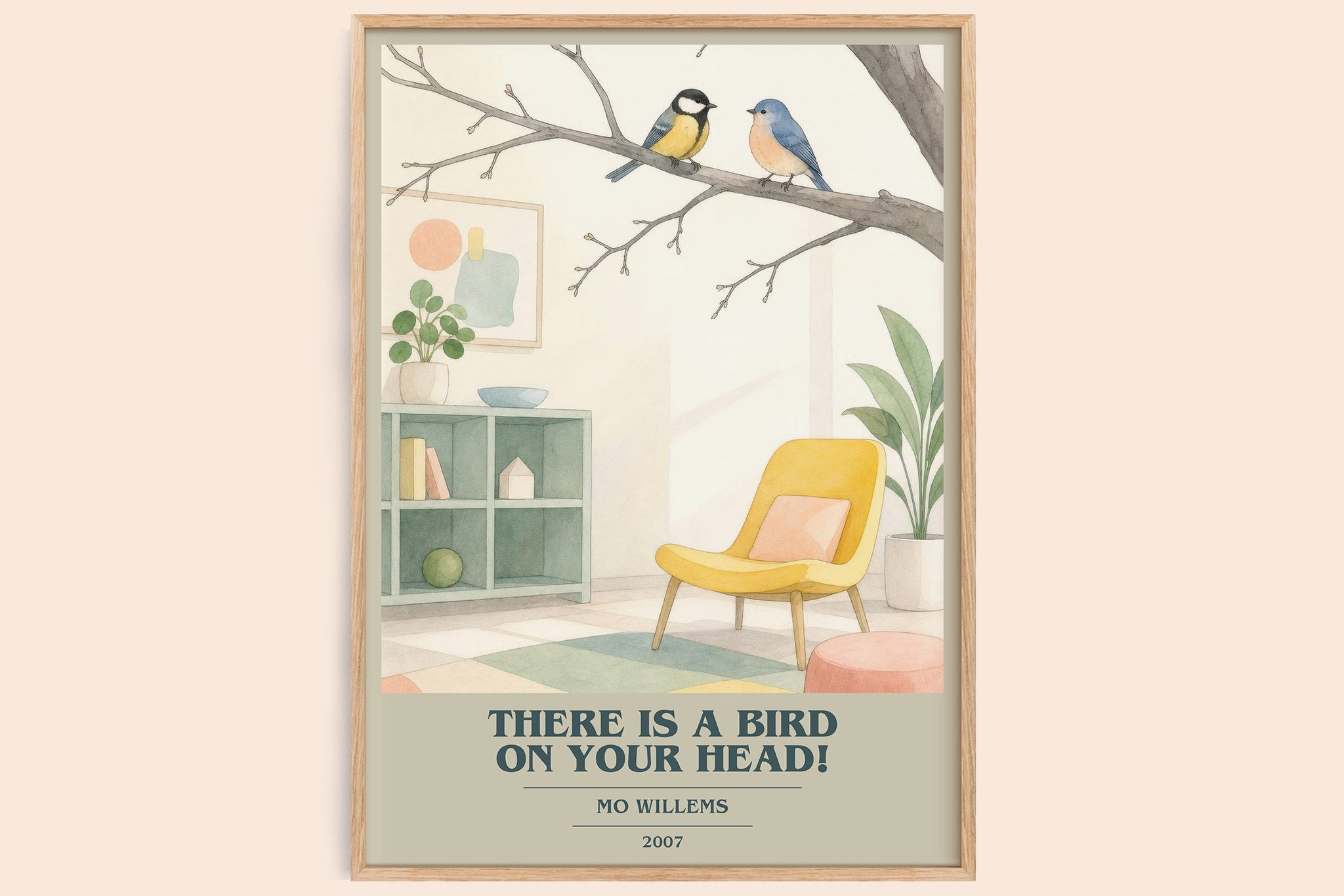 There is a bird on your head! Book Cover Poster by Mo Willems