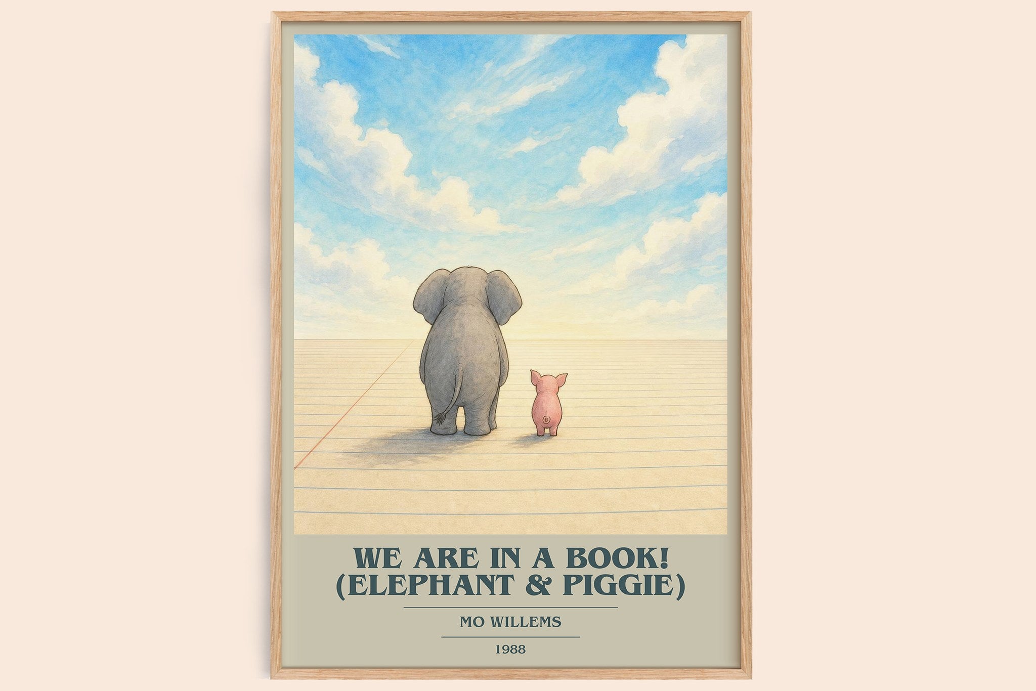 We Are in a Book! (Elephant & Piggie) Book Cover Poster by Mo Willems