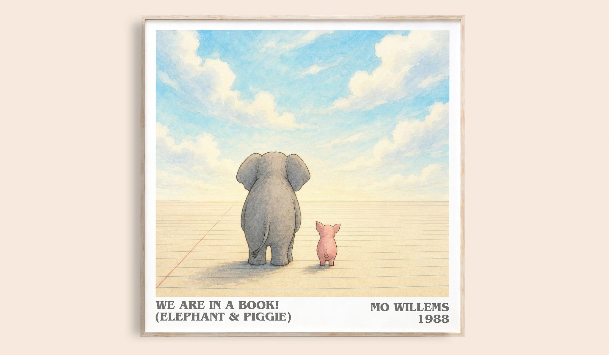 We Are in a Book! (Elephant & Piggie) Literary Art Print by Mo Willems
