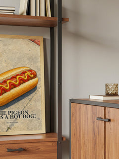 The Pigeon finds a hot dog! book watercolour illustration paper finish options – matte satin gloss