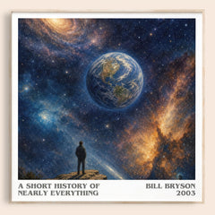 A short history of nearly everything literary book poster by Bill Bryson – framed literary art print