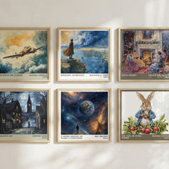 A short history of nearly everything literary art print colour and style options – Bill Bryson book art