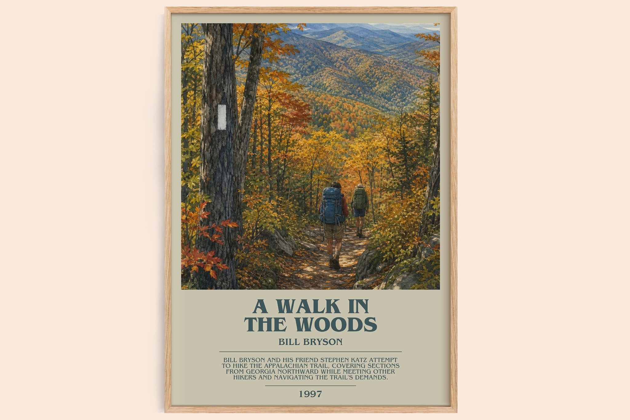 A Walk in the Woods Bookish Wall Art by Bill Bryson