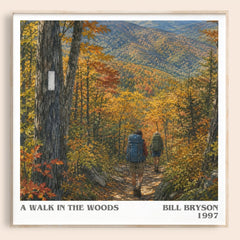 A Walk in the Woods literary book poster by Bill Bryson – framed literary art print