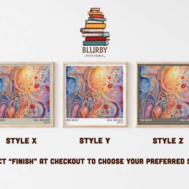 The Body literary print in frame leaning in hallway – non fiction wall art