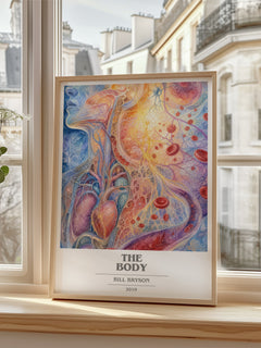 The Body book cover poster colour and style options – Bill Bryson book art