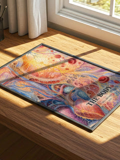 The Body watercolour book poster framed on wall – non fiction wall art