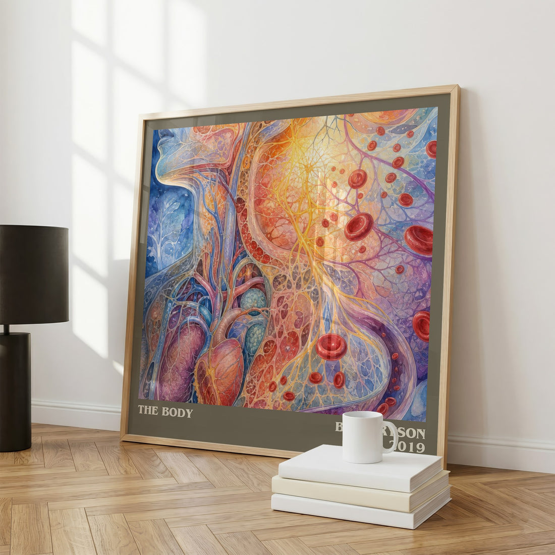 The Body literary print framed by window – literary home decor