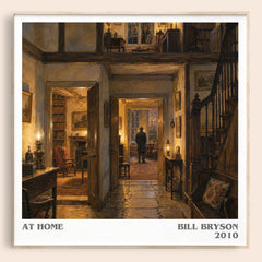 At Home literary book poster by Bill Bryson – framed literary art print