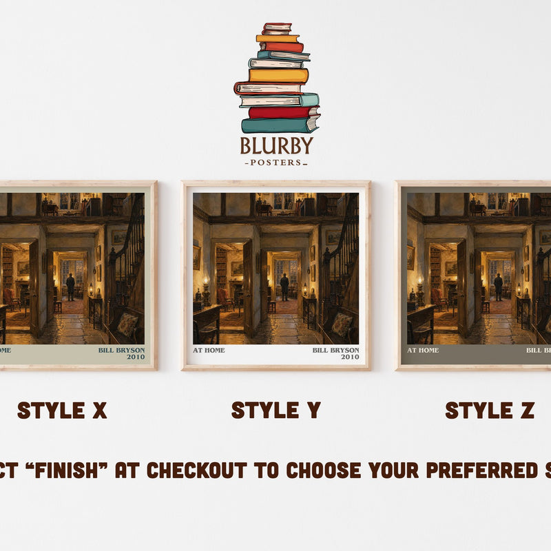 At Home literary print in frame leaning in hallway – non fiction wall art