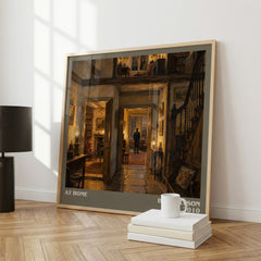 At Home literary print framed by window – literary home decor
