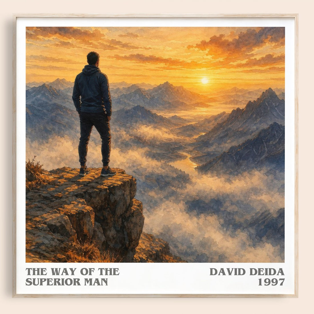 The way of the superior man literary book poster by David Deida – framed literary art print