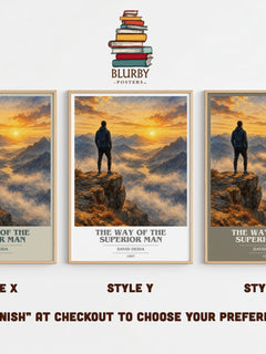 The way of the superior man book cover print in frame leaning in hallway – non fiction wall art